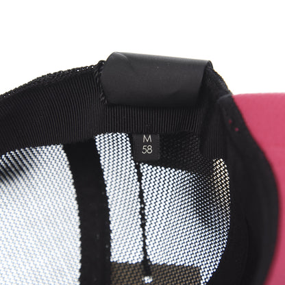 Gucci Cripto Calfskin Logo Baseball Hat M Fuxia Black 7 of 7