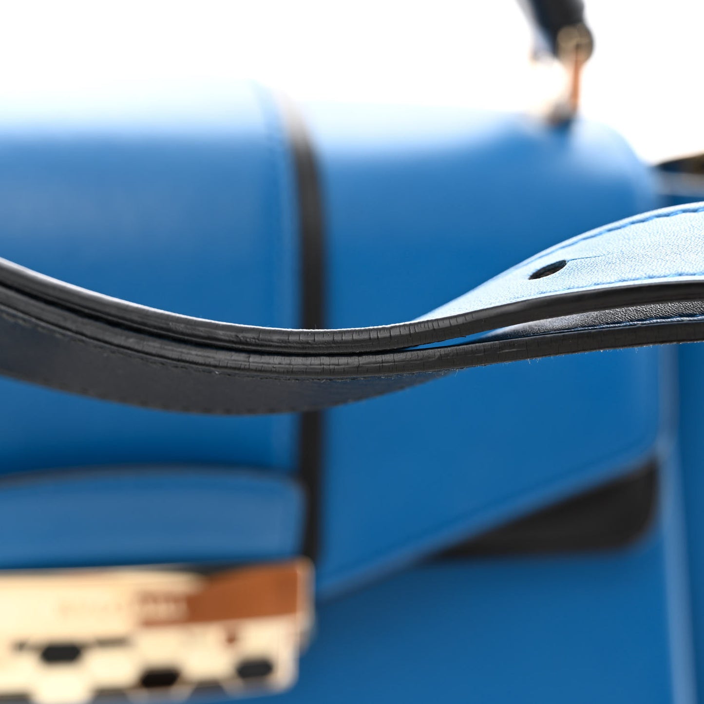 Calfskin Serpenti Viper Top Handle Bag Blue