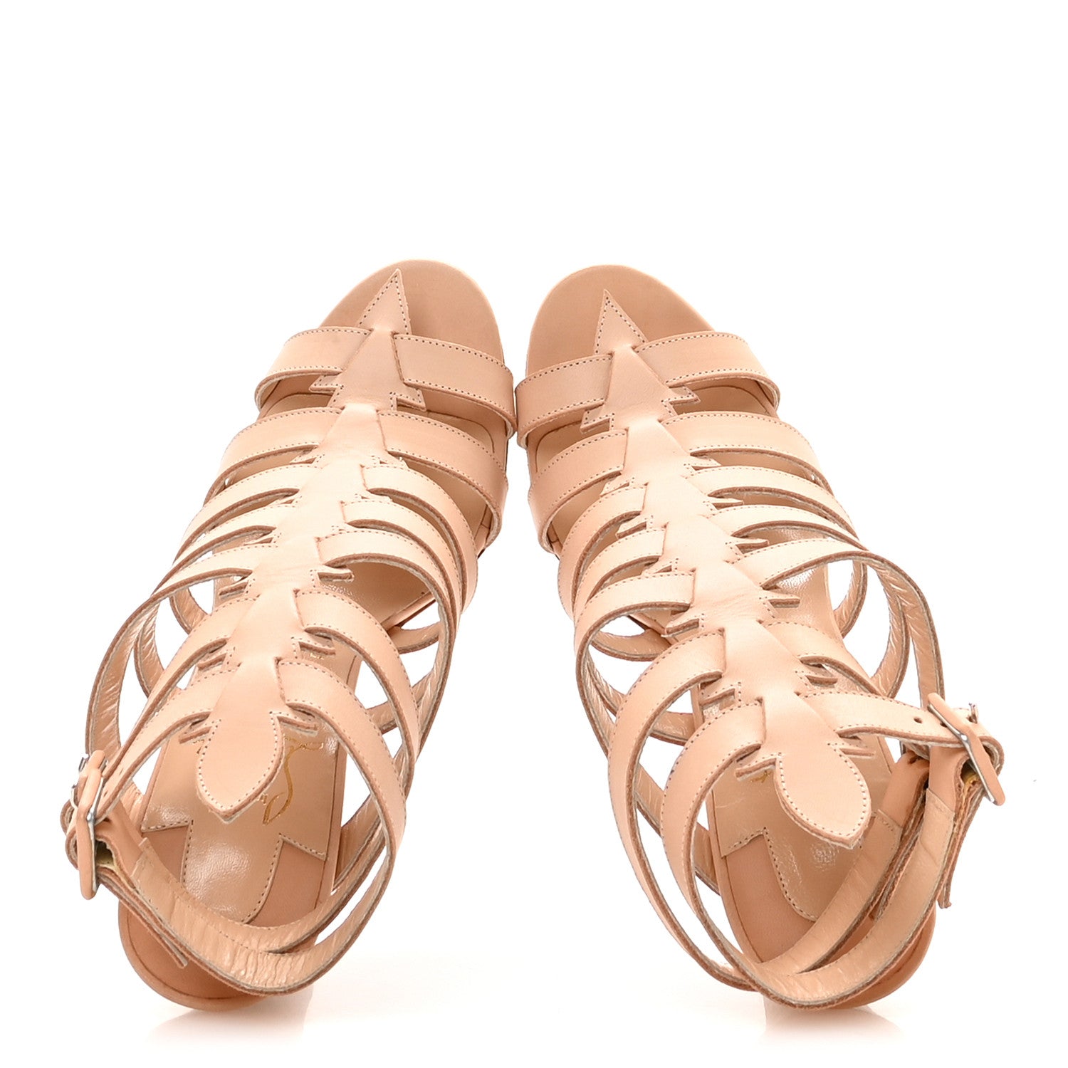 Christian Louboutin Calfskin Neronna 120 Pumps 37.5 Natural 2 of 10