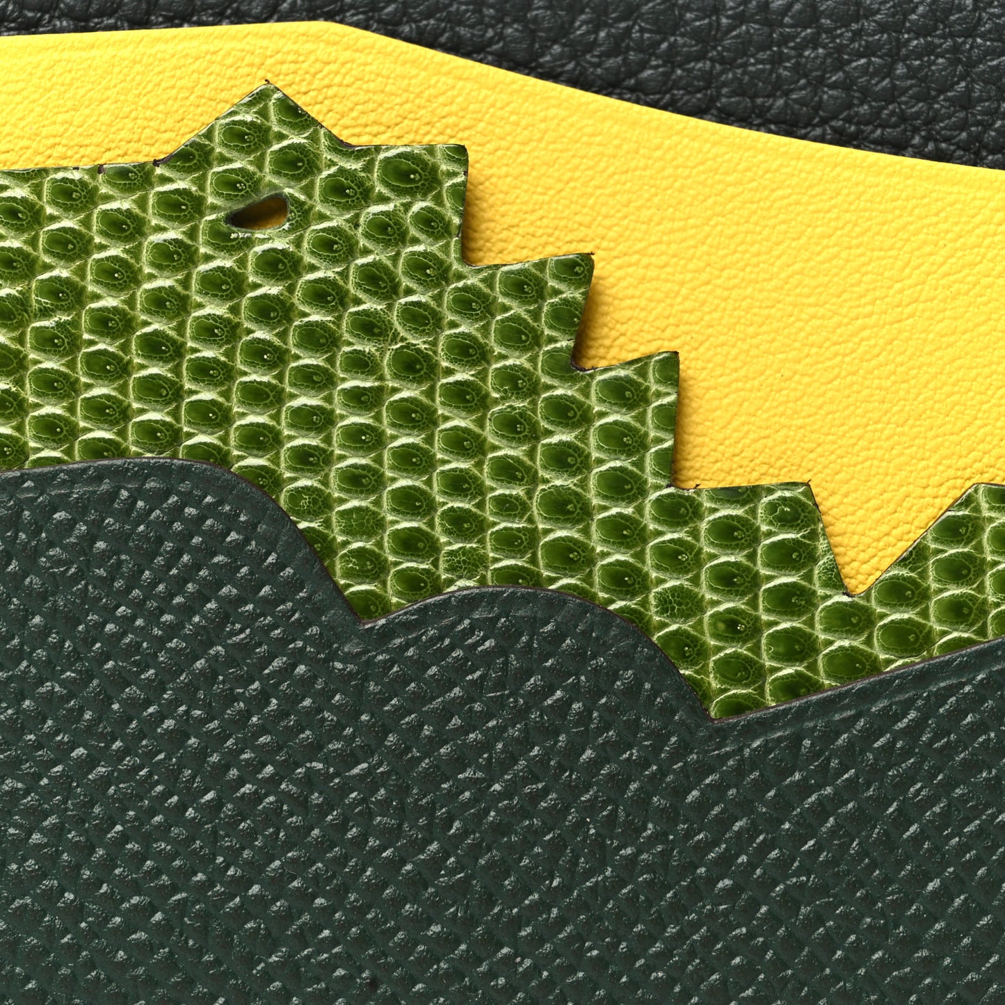 Epsom Evercolor Lizard Chevre Mysore Histoire Naturelle Card Holder Vert Cypress Lime Vert Anis