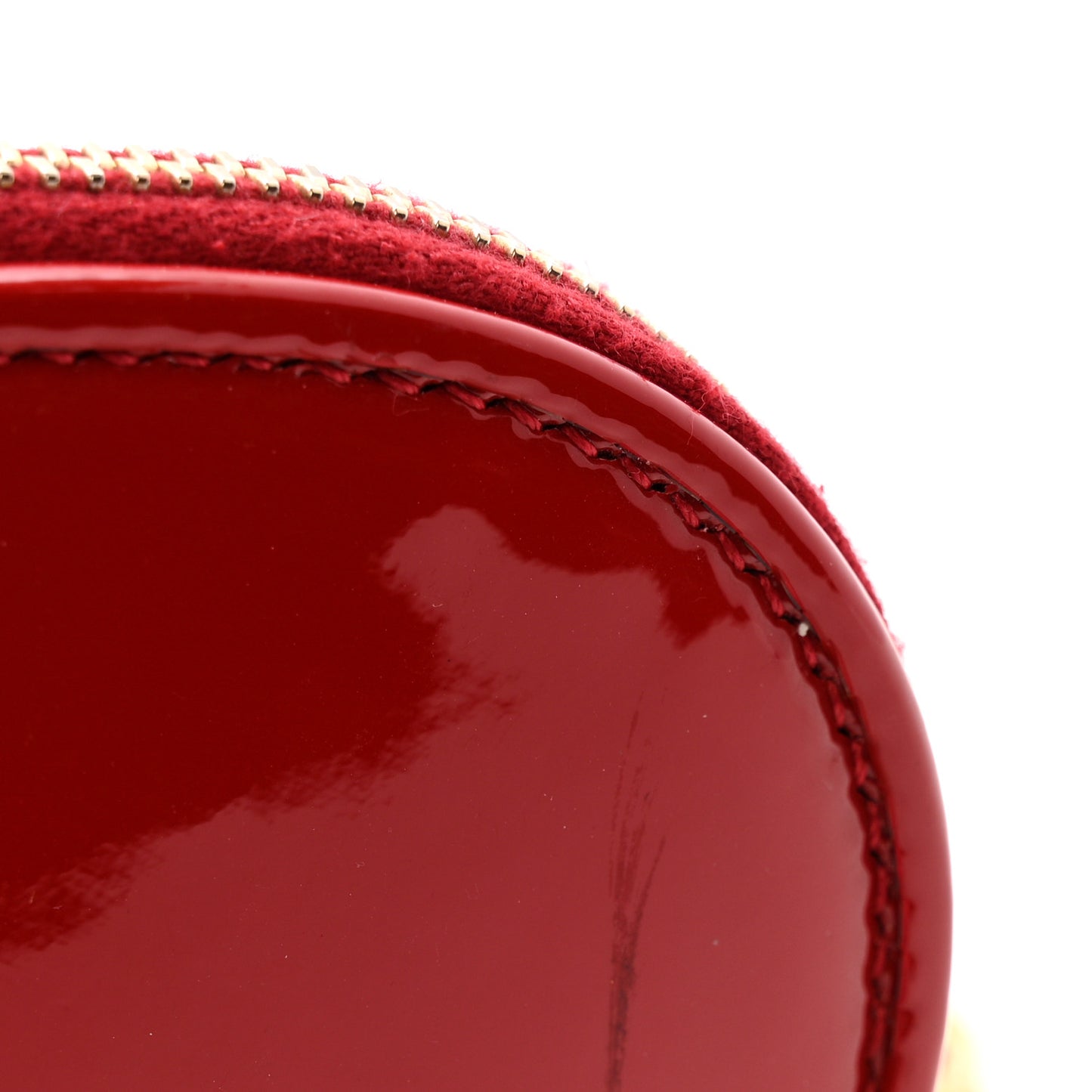 Patent Heart Monogram Crossbody Red