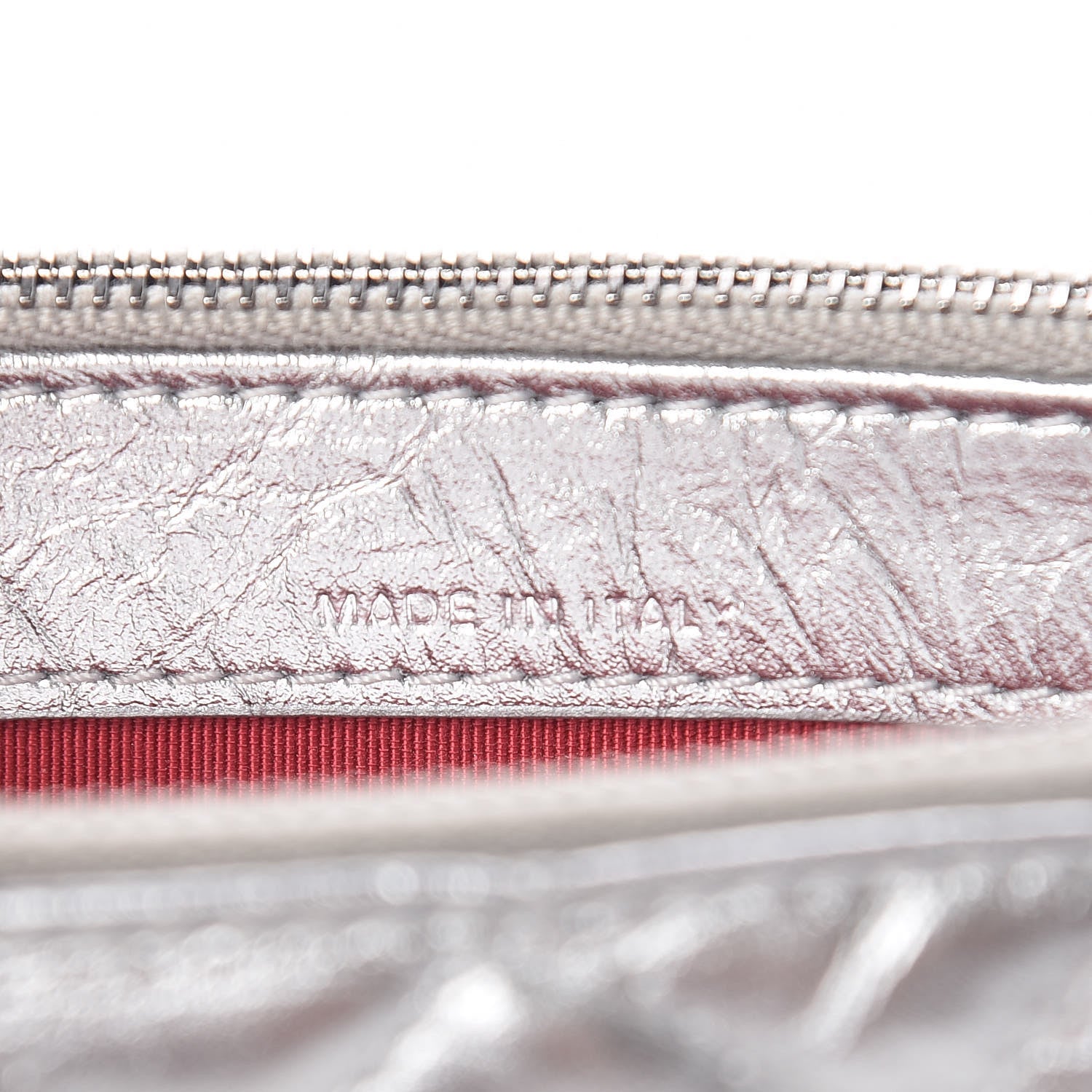 Chanel Metallic Lambskin Calfskin Quilted Small Gabrielle Clutch With Chain Silver 9 of 13