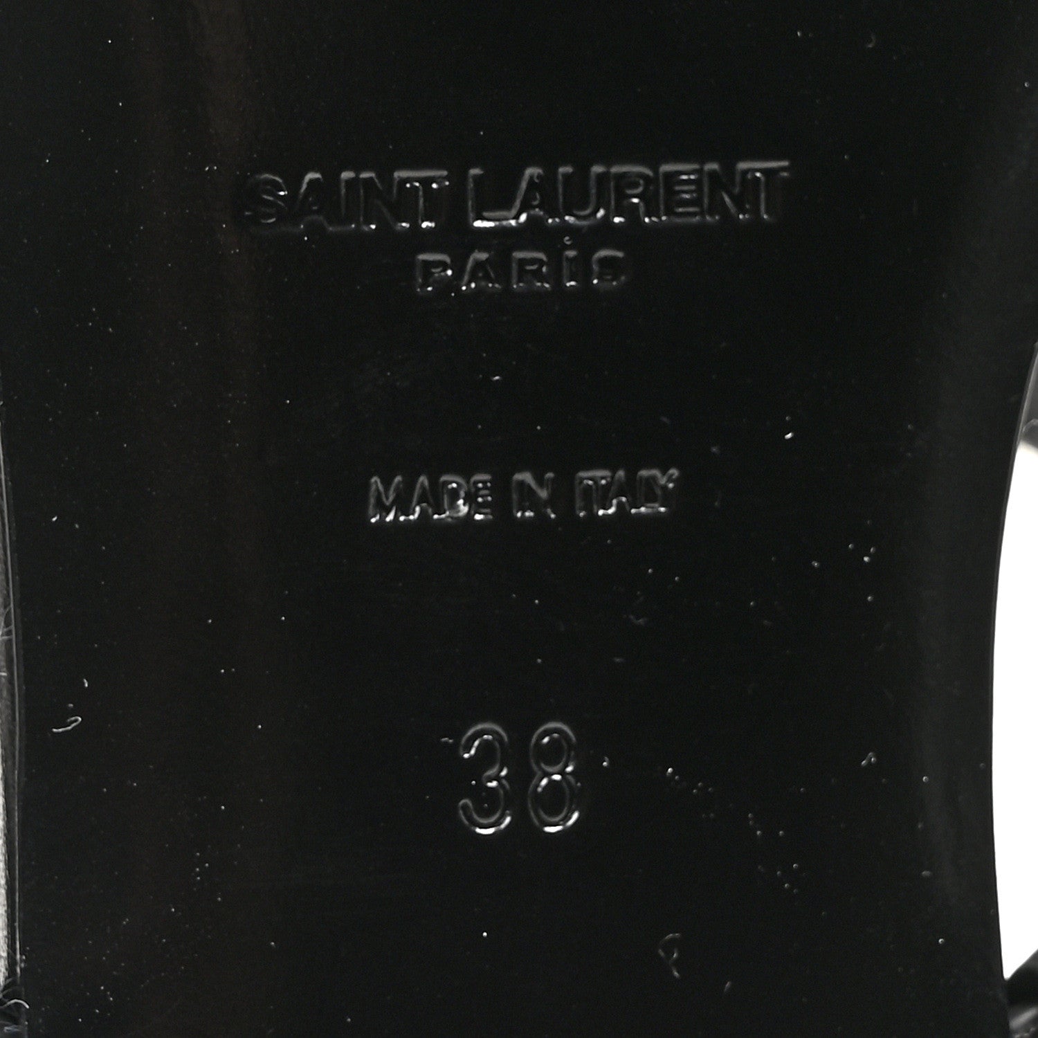 Saint Laurent Calfskin Cassandra Monogram Sandals 38 Black 7 of 10