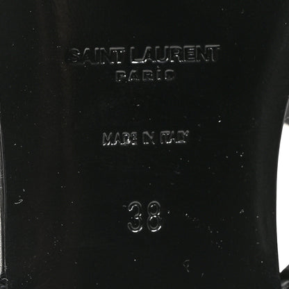 Saint Laurent Calfskin Cassandra Monogram Sandals 38 Black 7 of 10