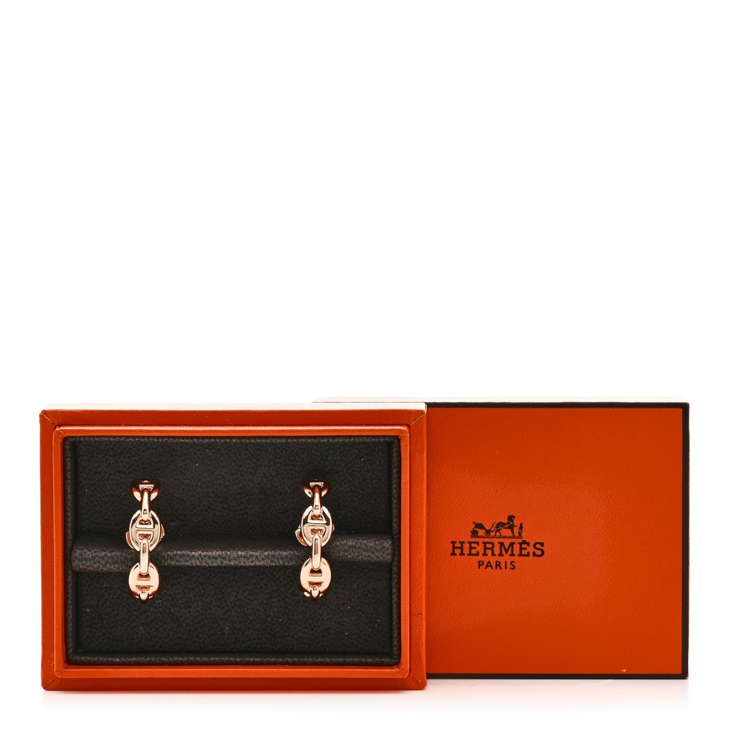 18K Rose Gold Chaine d'Ancre Enchainee Earrings