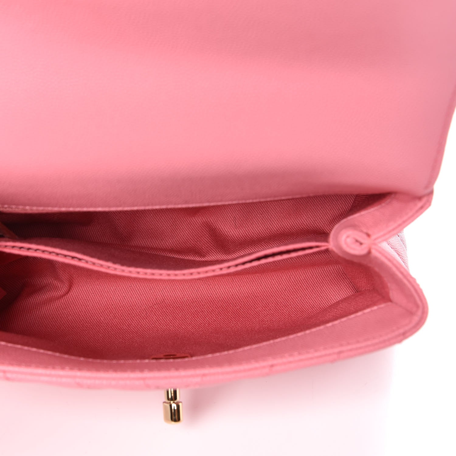 Chanel Caviar Chevron Quilted Mini Coco Handle Flap Pink 5 of 11