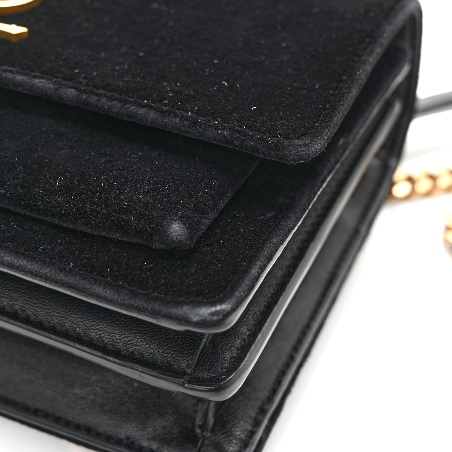 Velvet Small Monogram Sunset Black