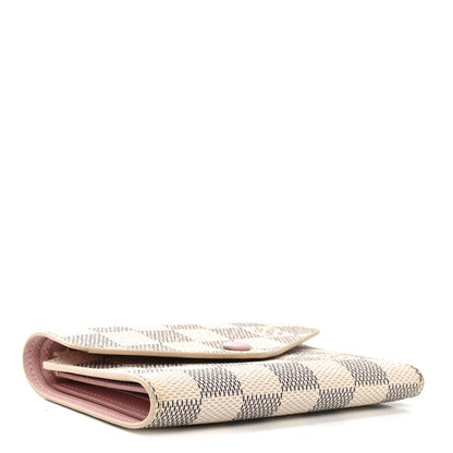 Louis Vuitton Damier Azur Victorine Wallet Rose Ballerine 4 of 6