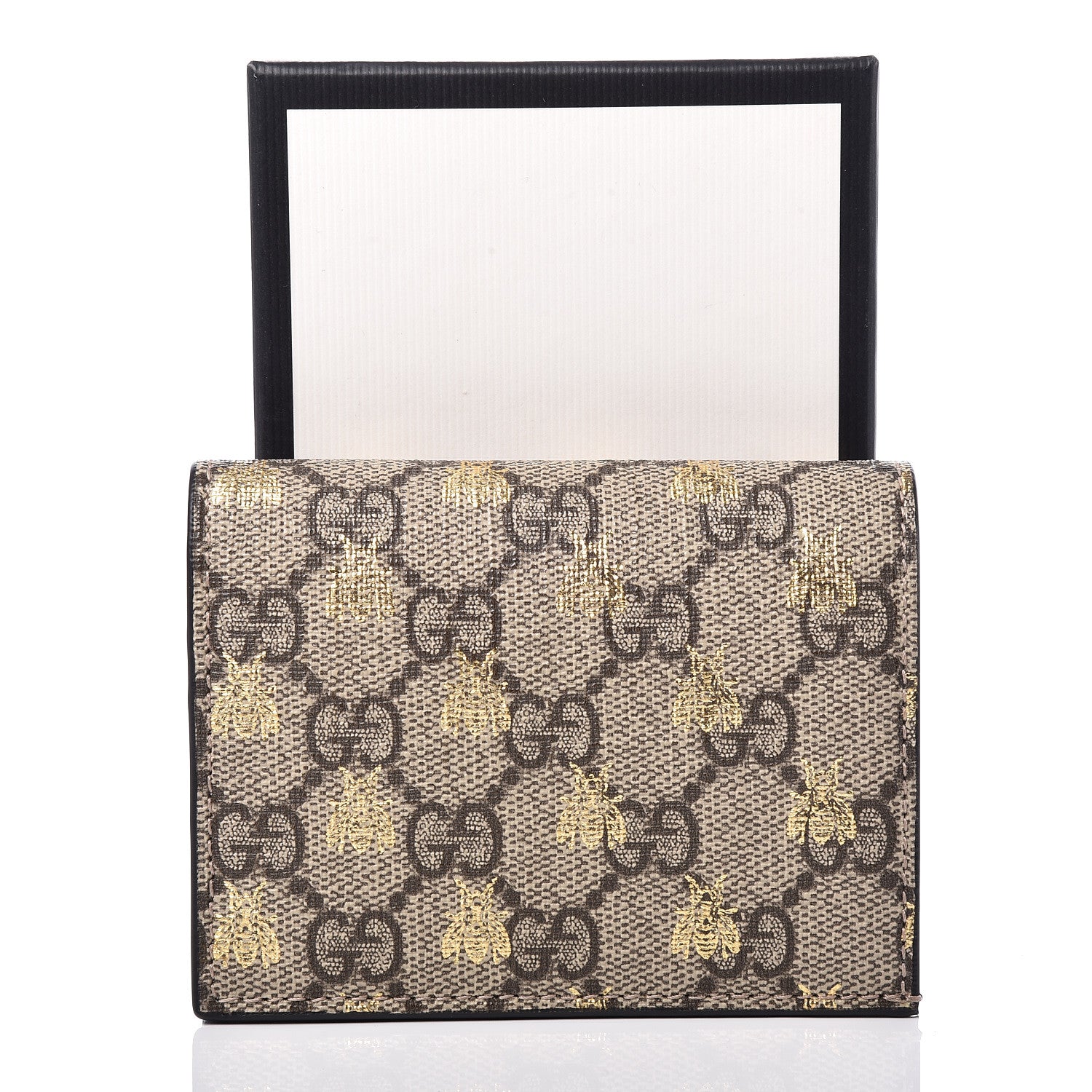 Gucci GG Supreme Monogram Bee Print Card Case 8 of 8