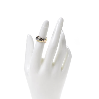 Cartier 18K Pink Yellow White Gold Five Band Les Must De Trinity Ring 48 4.5 2 of 5