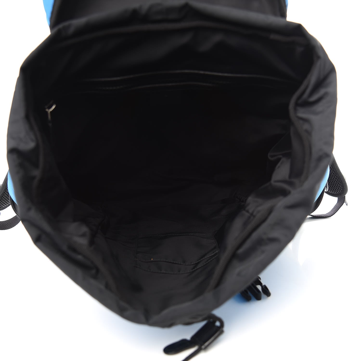 Gucci Nylon Embroidered Web Double Buckle Backpack Blue 5 of 16
