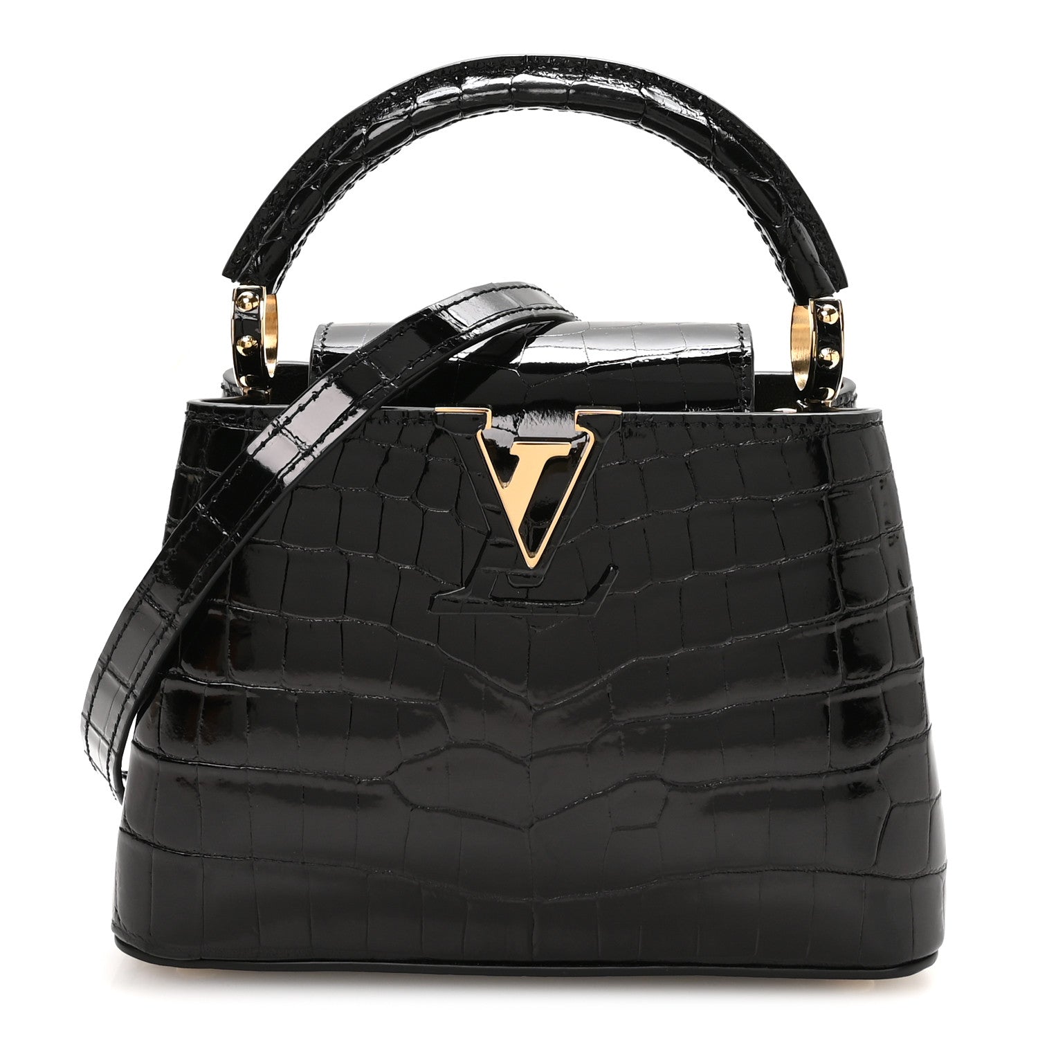 Louis Vuitton Crocodile Mini Capucines Black 1 of 11