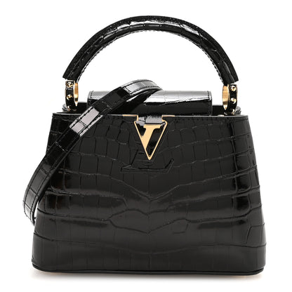 Louis Vuitton Crocodile Mini Capucines Black 1 of 11
