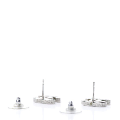 Chanel Crystal CC Earrings Silver 3 of 6