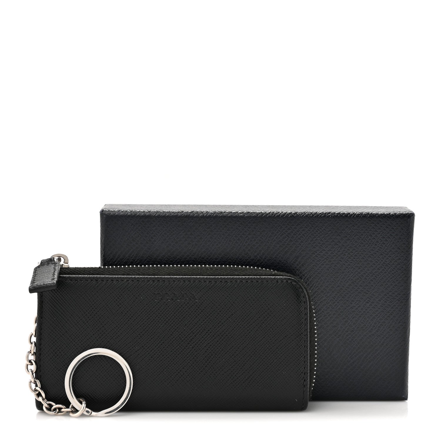 Prada Saffiano Key Holder Black 9 of 9