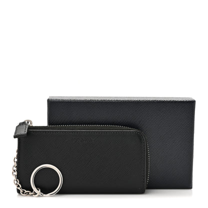 Prada Saffiano Key Holder Black 9 of 9