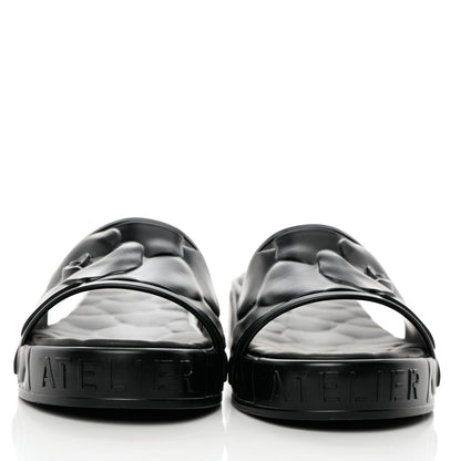 Valentino Garavani Rubber Atelier 03 Rose Edition 25/40mm Platform Slide Sandals 40 Black 3 of 12