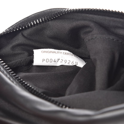 Bottega Veneta Perforated Leggero Calfskin Pouch Black 7 of 9
