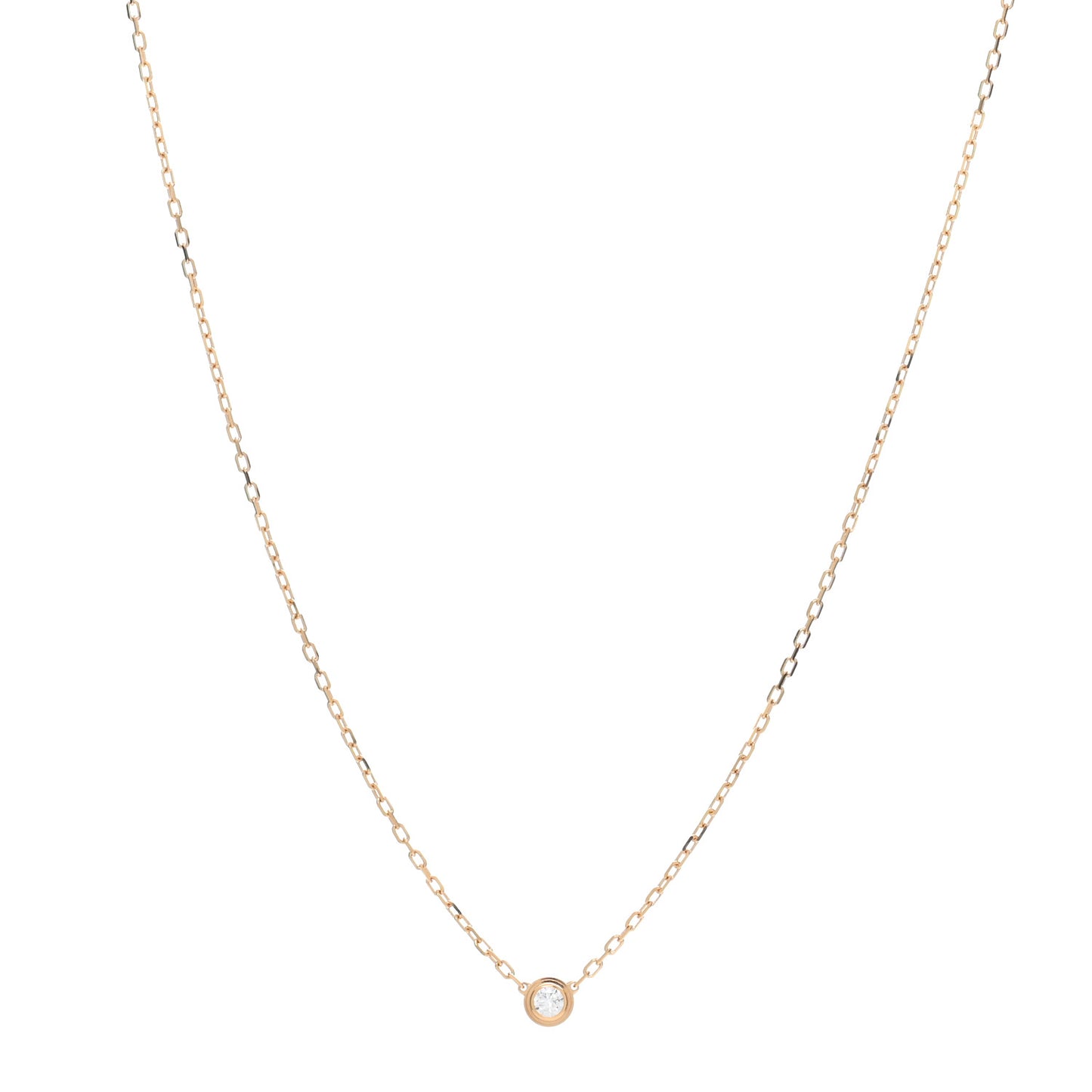 18K Pink Gold Diamond SM D'Amour Pendant Necklace