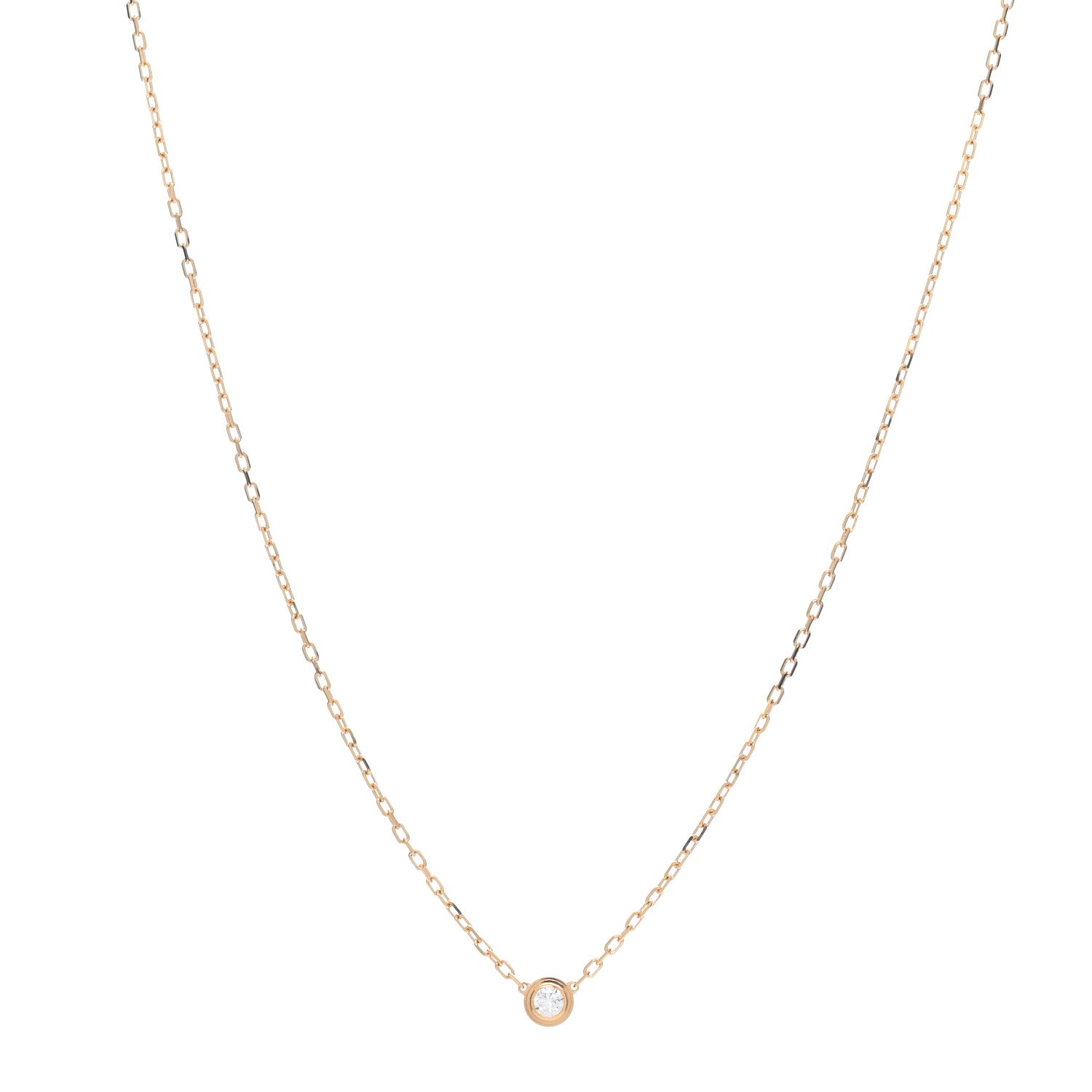 Cartier 18K Pink Gold Diamond SM D'Amour Pendant Necklace 1 of 5