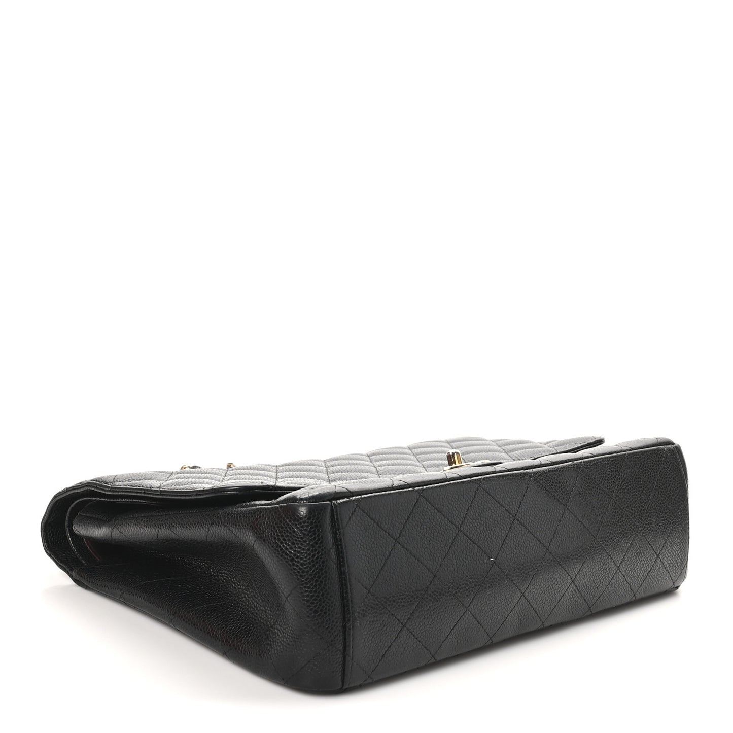 Caviar Quilted Maxi Double Flap Black