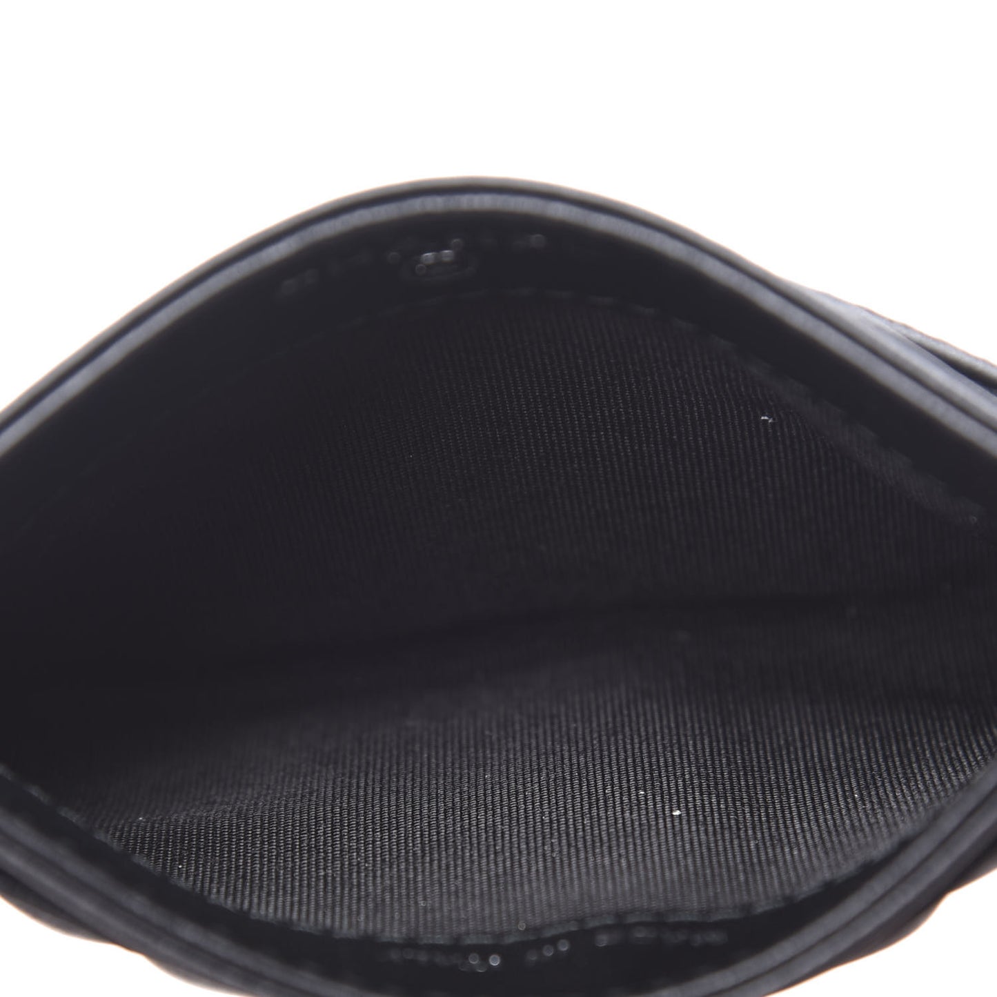 Lambskin Camellia Embossed Card Holder So Black