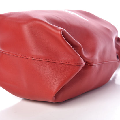 Saint Laurent Lambskin Teddy Drawstring Bag Eros Red 11 of 12
