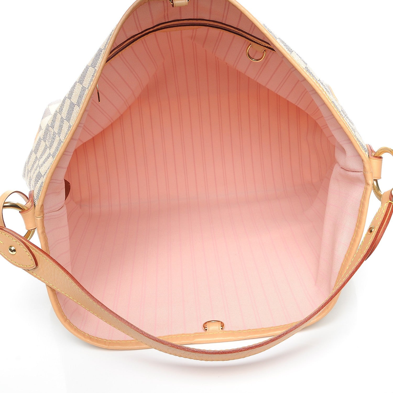 Louis Vuitton Damier Azur Delightful MM Rose Ballerine 5 of 9