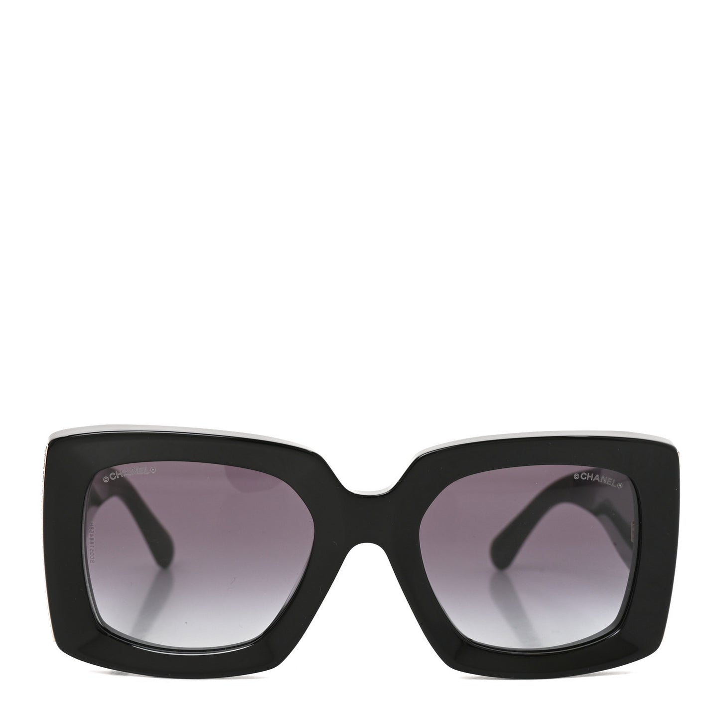 Acetate Rectangle Sunglasses 5435-A Black