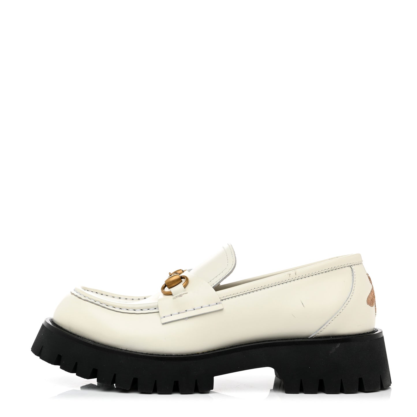 Cordovan Lux Womens Harald Horsebit 25mm Platform Loafers 39 Dusty White