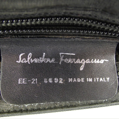 FASHIONPHILE SALVATOREFERRAGAMOCanvasShoulderBagBlack 8 of 11