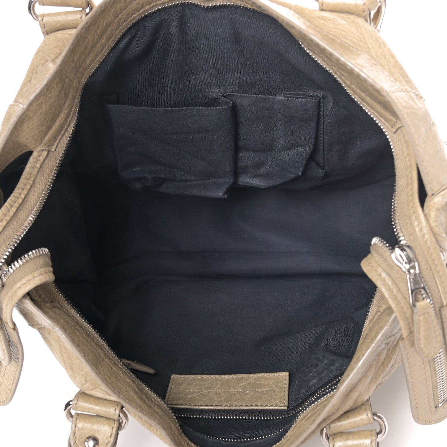 Agneau Giant 12 Silver Hardware City Latte Beige