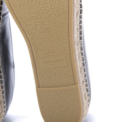 Saint Laurent Lambskin Monogram Espadrilles 36.5 Black 9 of 11