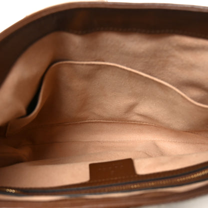Gucci GG Supreme Monogram Azalea Calfskin Web Small Jackie 1961 Hobo Beige Ebony Brown Sugar 5 of 10