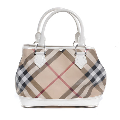 Burberry Nova Check Tote White 3 of 8