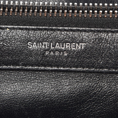 Saint Laurent Sheepskin Matelasse Chevron Monogram Large College Satchel Black 9 of 13