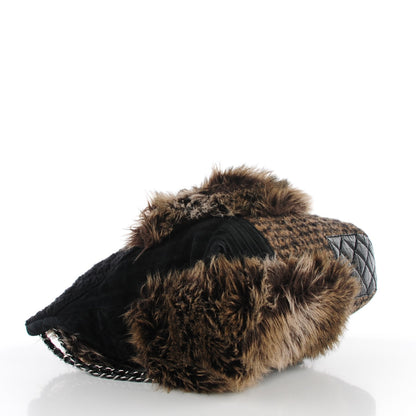 Chanel Tweed Lambskin Fantasy Fur Karl's Cabas Tote 4 of 7