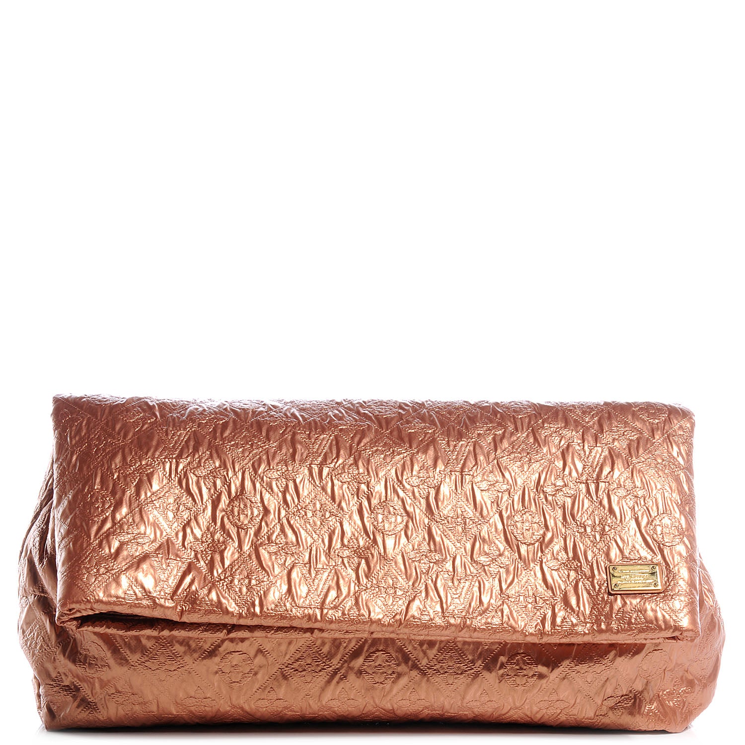 Louis Vuitton Jacquard Quilted Monogram Limelight Clutch GM Rose Gold 1 of 7