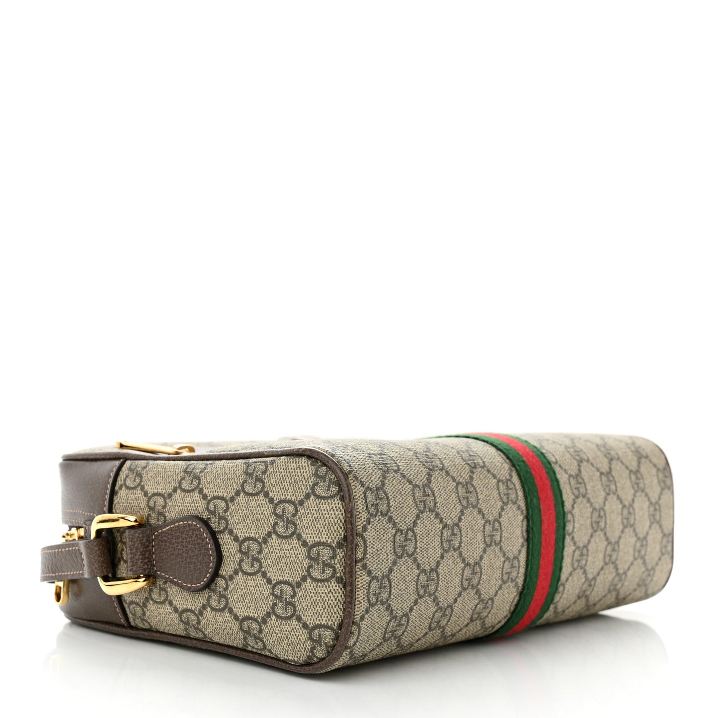 GG Supreme Monogram Web Small Ophidia Shoulder Bag Brown