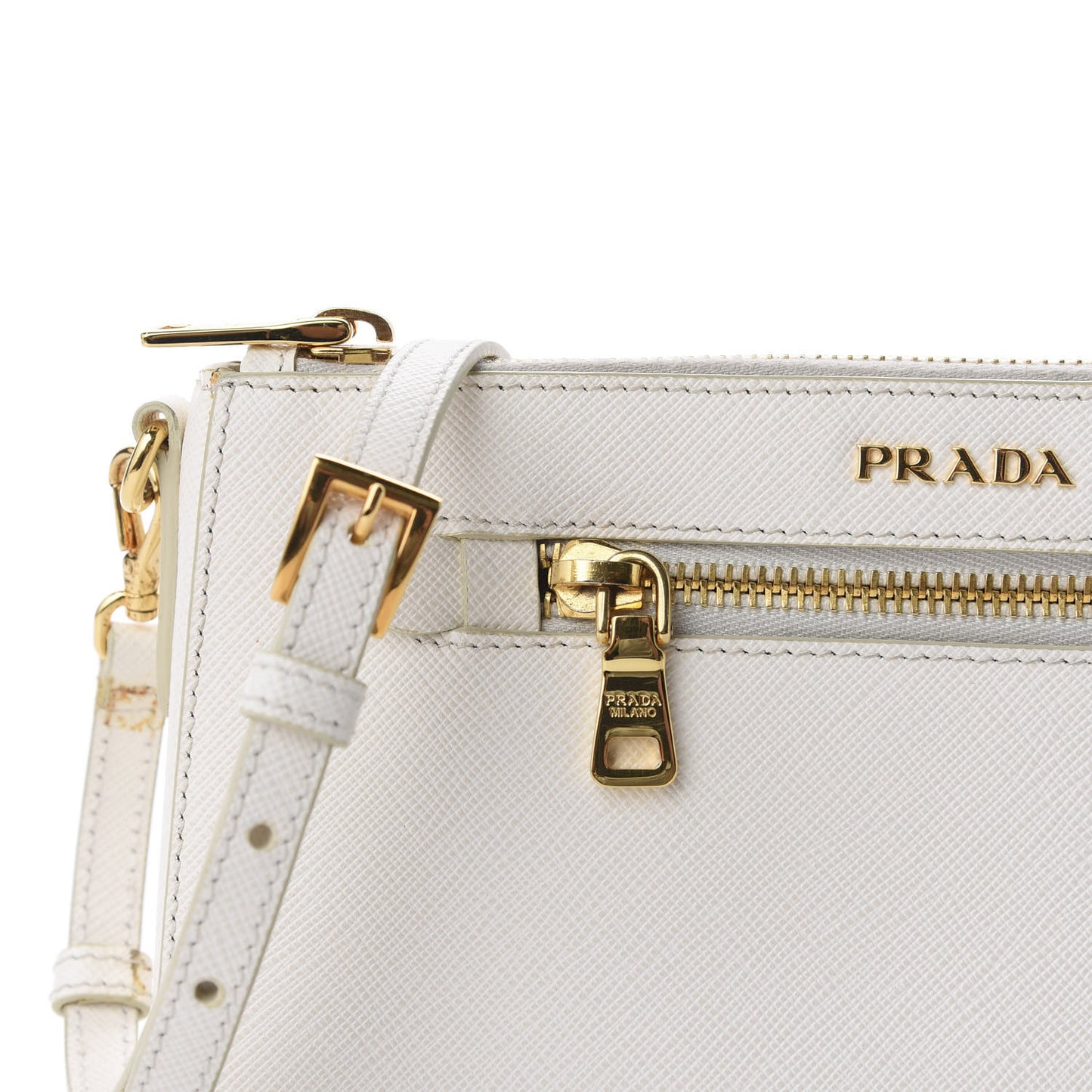 Saffiano Crossbody Bag White