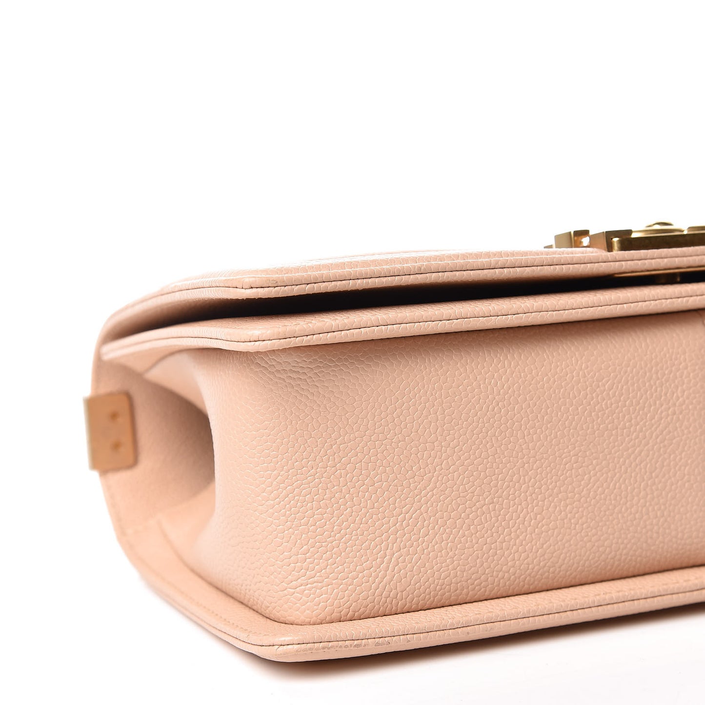 Caviar Quilted Medium Boy Flap Beige