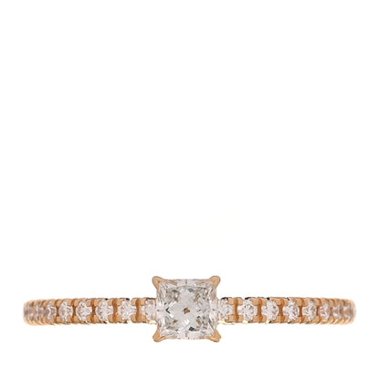 Cartier 18K Yellow Gold Diamond Etincelle De Cartier Princess Cuf Paved Ring 49 4.75 1 of 5