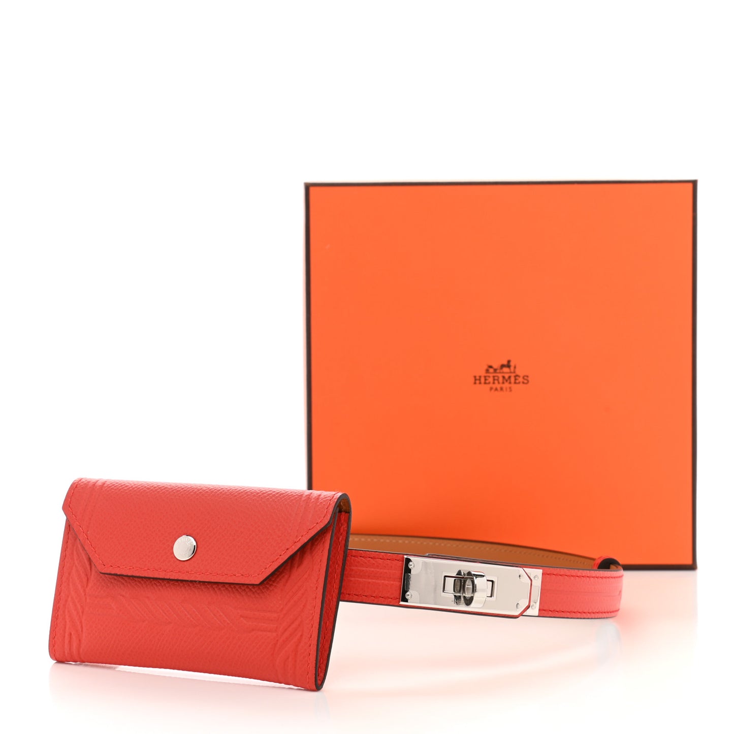 Epsom Quadrige Kelly Pocket 18 Belt Capucine