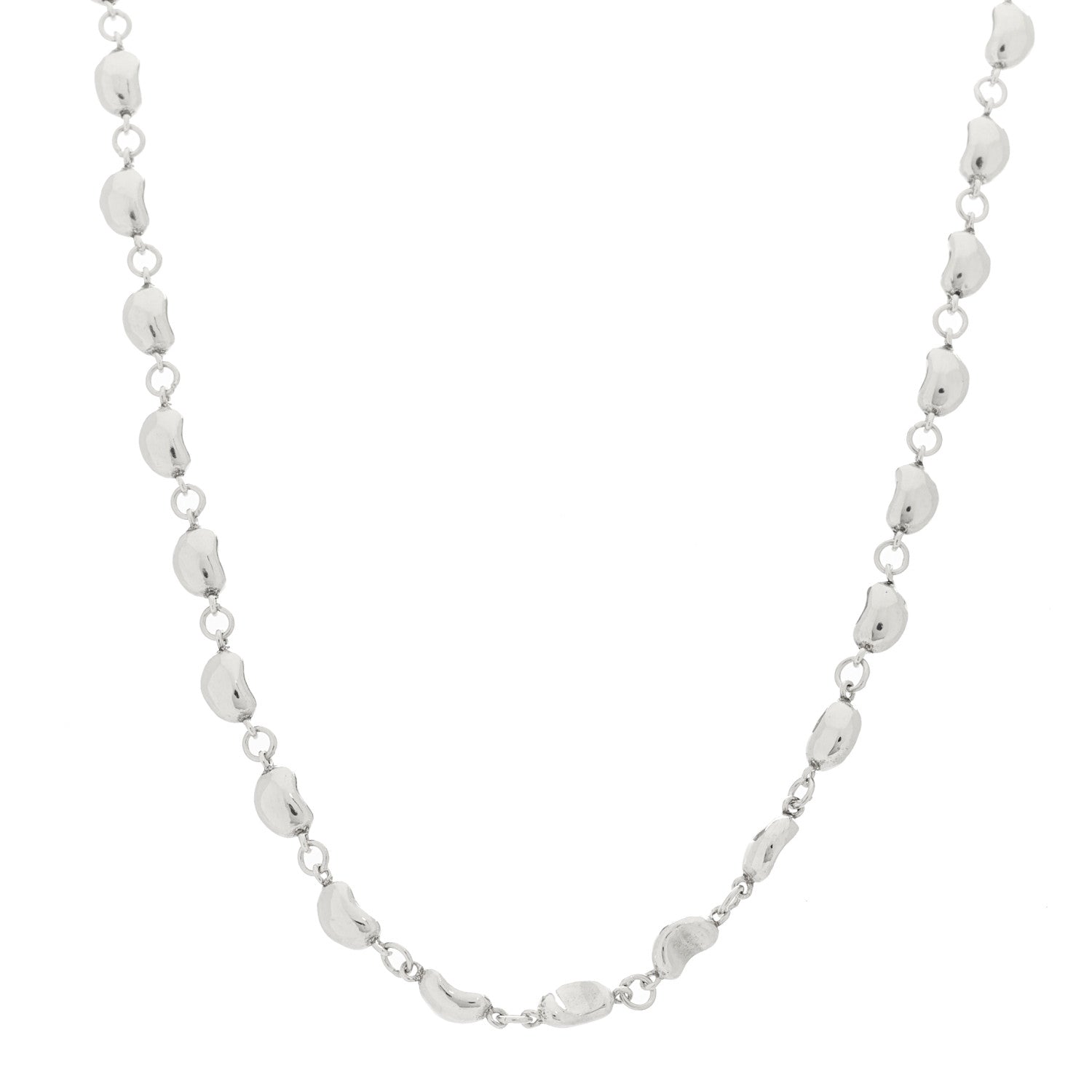 Tiffany Sterling Silver Elsa Peretti Bean Necklace 1 of 5