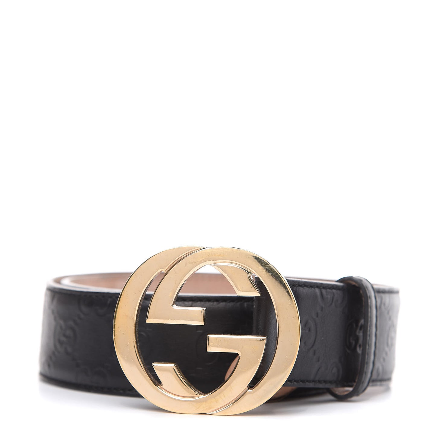 Guccissima Interlocking G Belt 80 32 Black