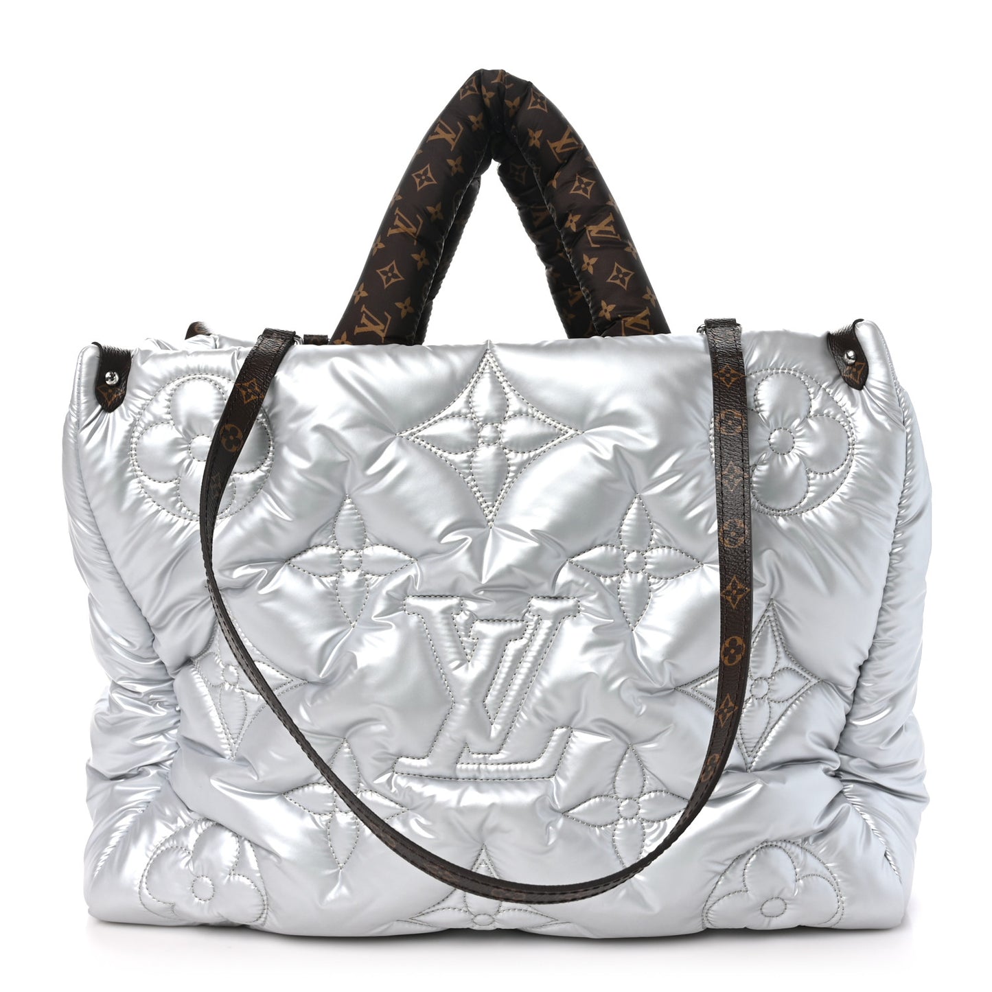Econyl Monogram Pillow Giant Onthego GM Silver