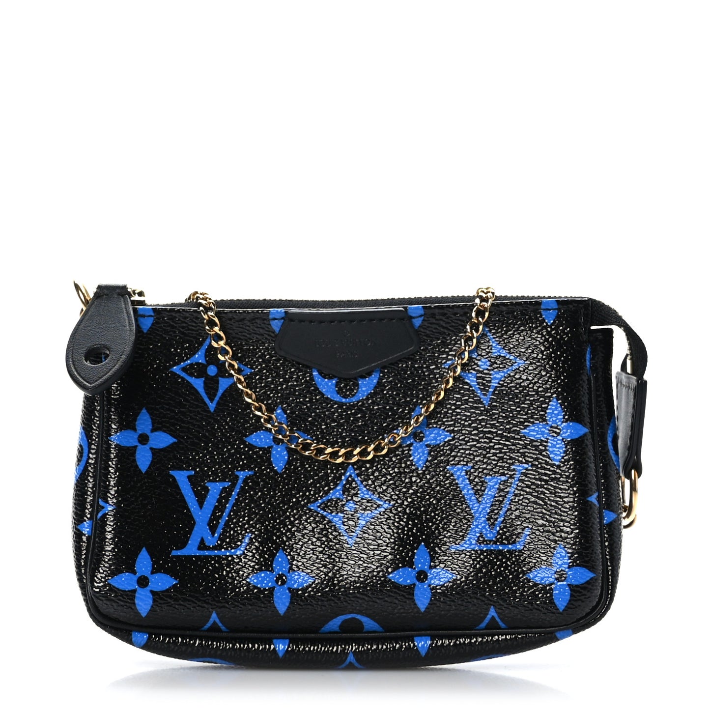 Colored Monogram Mini Pochette Accessories Blue Black