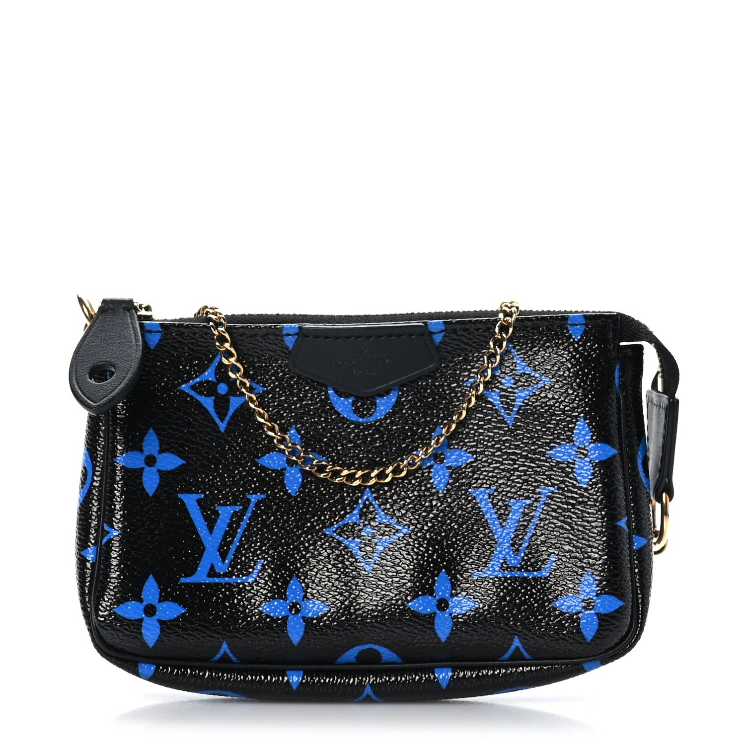 Louis Vuitton Colored Monogram Mini Pochette Accessories Blue Black 1 of 8