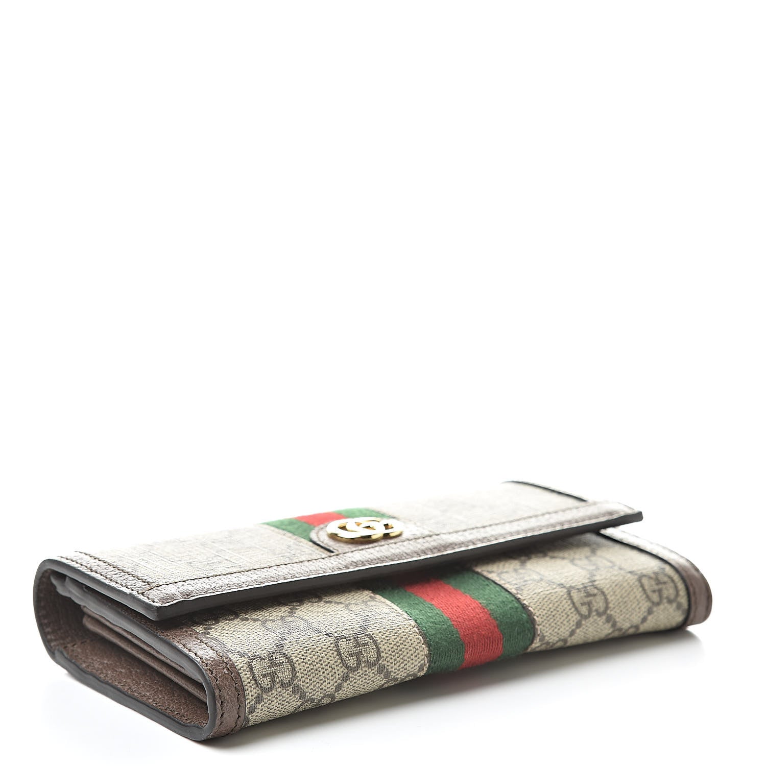 Gucci GG Supreme Monogram Web Ophidia Continental Wallet Brown 4 of 7