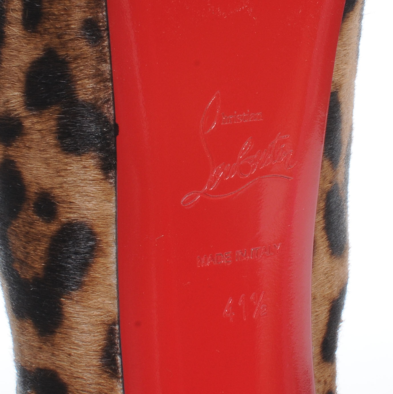 Calf Hair Leopard Print Daf Booty 160 Ankle Boots 41.5